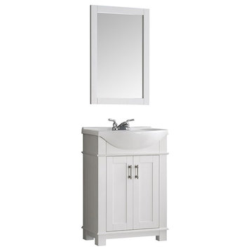 Fresca Hartford 24" White Traditional Bathroom Vanity