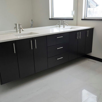 Slab Doors Maple Wood Stained Espresso
