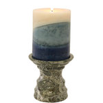 Marble Products International - Green Zebra Pedestal Candle Holder - Light up your favorite rooms with this one of a kind candle holder. Made out of 100% natural marble, each piece is hand crafted and polished to a high shine to bring out it's natural color and fine details. Each holder is a one of a kind piece of art, with no two looking exactly alike. Enjoy the elegance that this Candle holder can bring to your home or office decor. Also makes a perfect gift for all occassions.