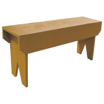 Simple Wood Bench, Gold