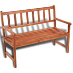 vidaXL - vidaXL Garden Bench 47.2" Solid Acacia Wood - vidaXL Garden Bench 47.2 Solid Acacia WoodvidaXL Garden Bench 47.2 Solid Acacia Wood - 41448, This classic garden wooden bench, with its generous seating area, will add a touch of rustic charm to your garden or other outdoor space. Finished with a light oil coating, the bench is made of durable acacia hardwood, which is characterized by excellent weather-resistance. Therefore, our bench is extremely suitable for outdoor use. The seat and backrest slats offer great support and optimum comfort. Two armrests provide place to rest your arms. Take a load off on this lovely bench!