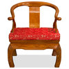 Rosewood Chow Leg Monk Chair, Natural Rosewood