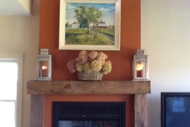 Cottage living room photo in Other