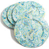 Decorative Collection Paisley Design Charger Plate, Set of 4