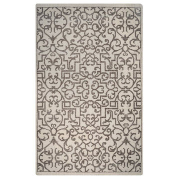 Rizzy Home Maison MS8672 Brown Ornamental Area Rug, Rectangular 9'x12'