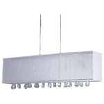 HomeRoots Furniture - HomeRoots 'Jess' Crystal and Mesh Bar Chandelier - Add instant elegance to your home with this Rebecca Crystal Chandelier. This dynamic lighting element features generous rows of cascading crystals to catch the light, finished with a generous row of five light bulbs.