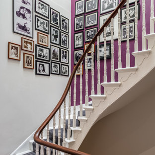 Eclectic staircase in London.