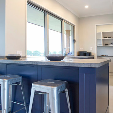 Classic Blue Shaker Style Kitchen