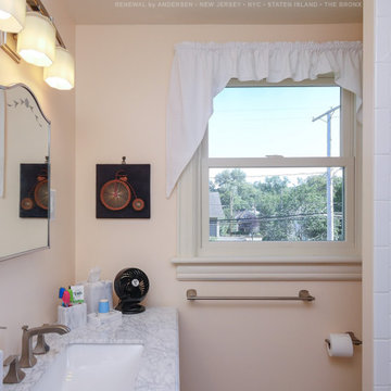Lovely Bathroom with New Double Hung Window - Renewal by Andersen NJ / NYC