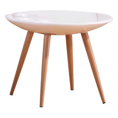 24 Inch Table Side And End Tables Houzz All In One Furniture Modern Round End Table High Gloss White Side Tables