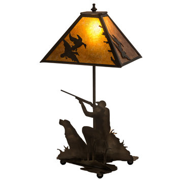 20H Duck Hunter W/Dog Table Lamp