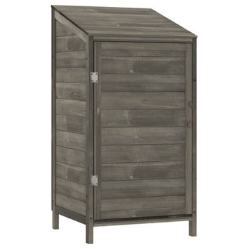 vidaXL Garden Shed Anthracite 21.7"x20.5"x44.1" Solid Wood Fir