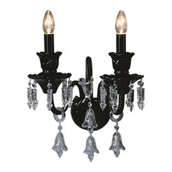 Inviting Home Inc. - Black Cut Crystal Sconce - Wall Sconces