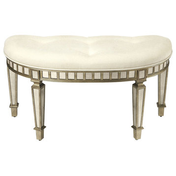 Butler Specialty Company Garbo Mirrored Demilune Bench
