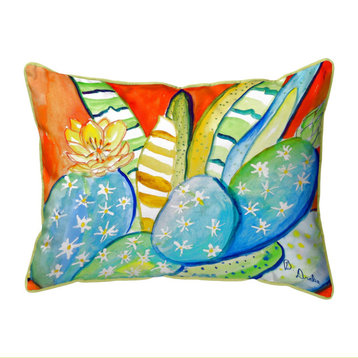 Betsy Drake Cactus III Extra Large Zippered Indoor/Outdoor Pillow 20x24