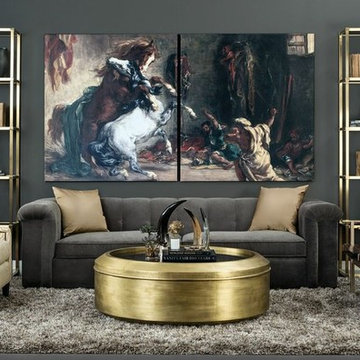 Old World Meet Art Deco Townhouse sofa