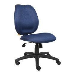 Boss Blue Mid Back Fabric Office Chair - Office Chairs