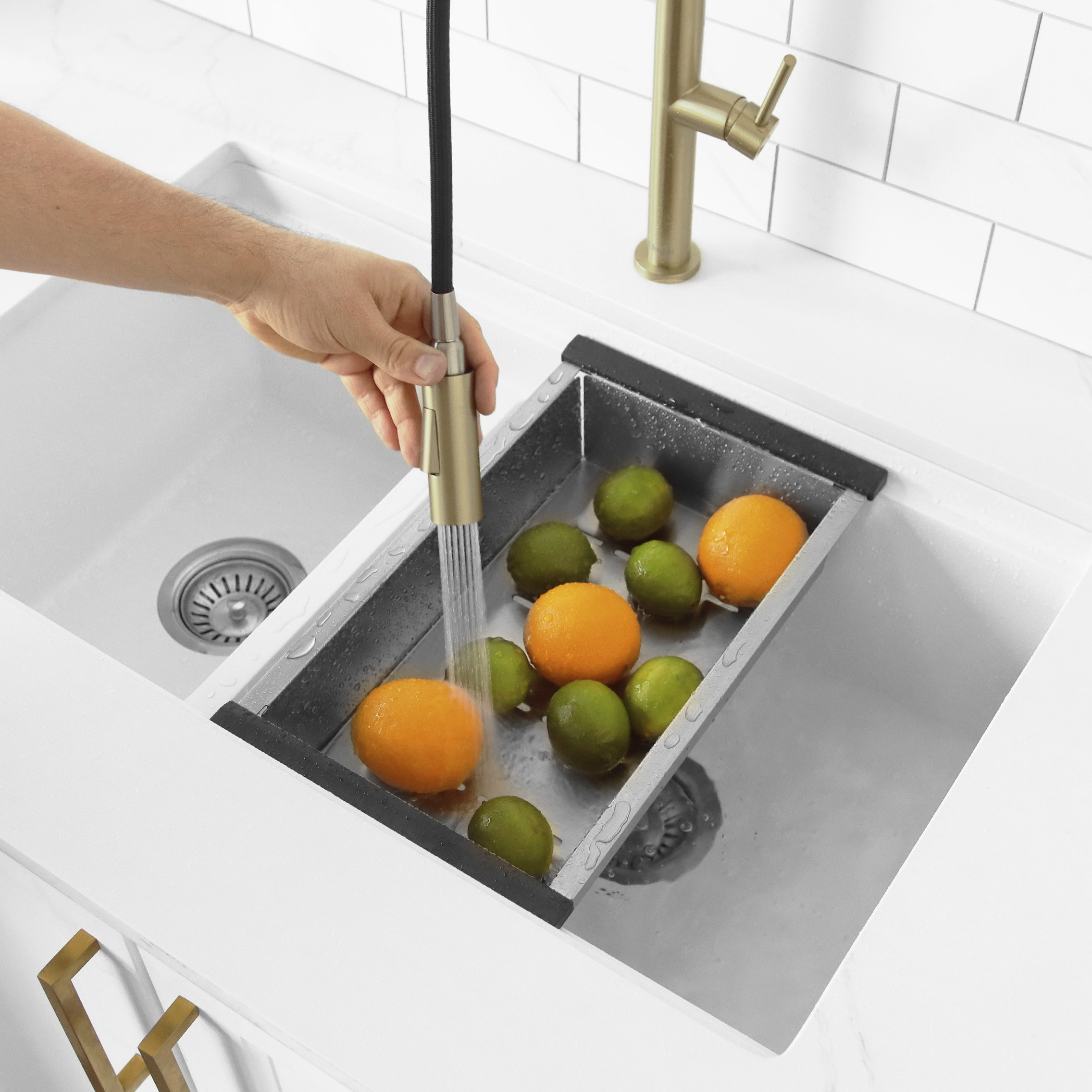 STYLISH 15 3/8 Stainless Steel Workstation Colander