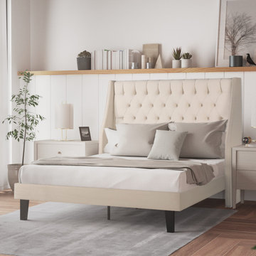 ARBO Upholstered Platform Beds with Headboards