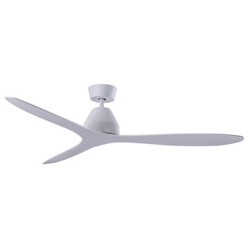 Lucci Air Whitehaven 56" Smart WiFi Controlled Indoor/Outdoor Ceiling Fan, White