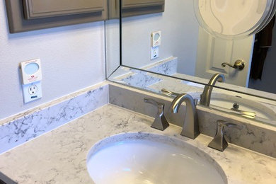 Transitional home design photo in Dallas