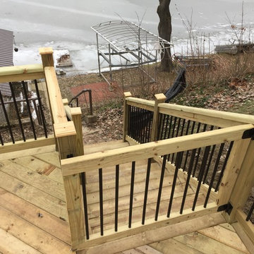 Observation Deck with Custom Bar at Corey Lake