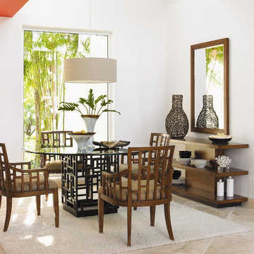 Ocean Club 5 Piece South Sea Round Top Table & Lanai Chair Set