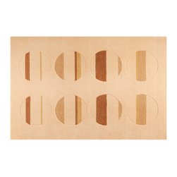 Mat Orange - Mat Orange Globe White Brown Rug - Rugs