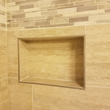 grey porcelain bathroom remodel