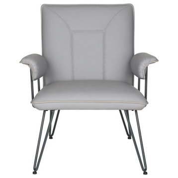 Safavieh Johannes 17.3" Mid Century Modern Leather Arm Chair