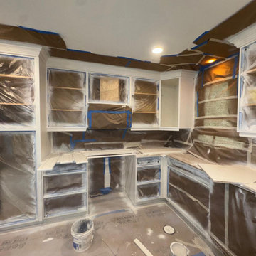 Custom Kitchen Cabinet Refinishing Project