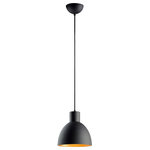 Maxim Lighting - Maxim Lighting 11022BKGLD Cora - 8.75" One Light Pendant - Spun metal shades in various sizes are perfect for budget installations.