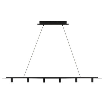 Tech Lighting Ponte 1 Light 120V Linear Suspension, Black 700LSPNT50B-LED930