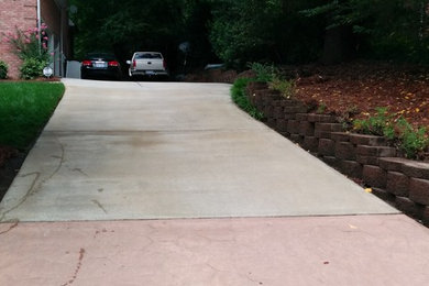 Pressure Washed Driveway - Before & After