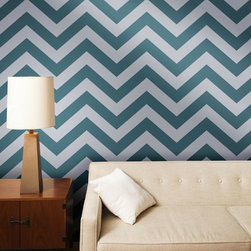 Teal Zee Self-Adhesive Wallpaper - Wallpaper