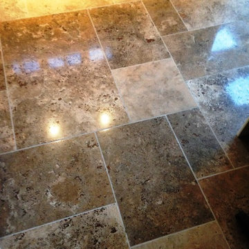 Limestone Tiled Floor Cleaned and Sealed in Bridlington
