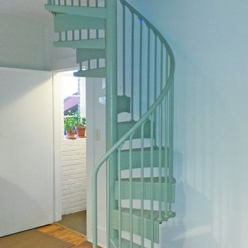 Interior Compact Spiral Stair in Heather Gray