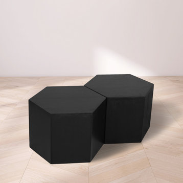 Eternal Modular Coffee Table, Black, 2 Piece