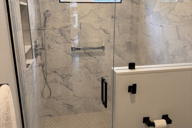 Inspiration for a small bathroom remodel in Orange County
