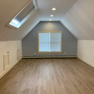 EAST QUOGUE: 4" SELECT WHITE OAK INSTALLED & FINISHED WITH CUSTOM GRAY STAIN