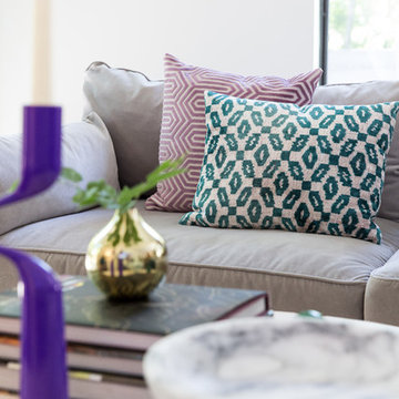 A Space Guided by Color Therapy Living Room