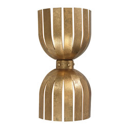 Gold Leaf Olympia Double Wall Sconce - Wall Sconces
