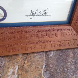 Engraved mahogany frame - Products
