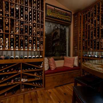 Wooden Wine Racking System for a Residential Wine Room