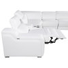 Marco-7-Piece, 3-Power Reclining Italian Leather Sectional, White