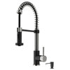 Pull-Down Spray Kitchen Faucet,SoapDispenser-Stainless Steel/Matte Black