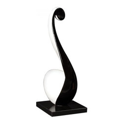 www.essentialsinside.com: black & white lacquered swan sculpture - Home Decor