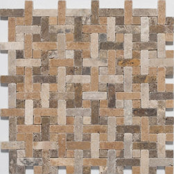 Otono Blend Basketweave Mosaic Tiles - Mosaic Tile