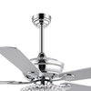 Cammy 52" 3-Light Traditional Transitional Iron LED CEILING FAN, Chrome