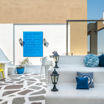 The yellow door pent house design by between walls pune